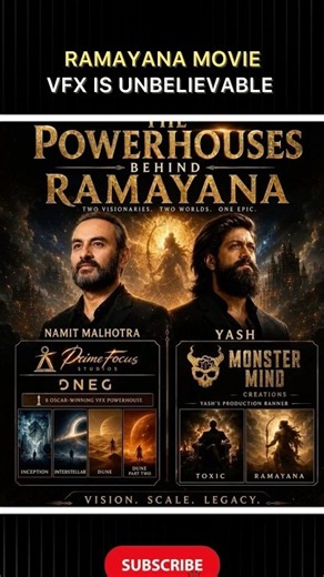 Ramayana movie vfx is unbelievable and done by DNEG Company #viral#facts#trending#reels#movie#yash