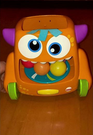 Fisher-Price Zoom 'n Crawl Monster Orange Spinning Crawling Musical Baby Toddler Ball Toy
