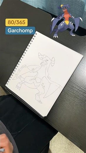 Drawing Garchomp #drawing #pokemon #garchomp #brentfaiyaz #sinnoh #gible #draw #pokémon #drawings