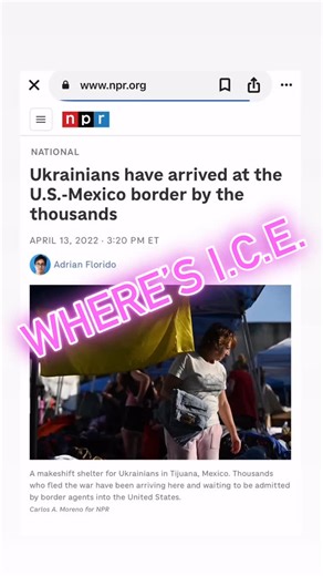 WHERE’S I.C.E. Are They Arresting The Business Owners Who Hire, So Called Illegal Workers (Standing In Line At Court), Since It’s Hurting The State And Country So Bad. When’s The Round Up Of Ukraine Immigrants Who Came In Through Mexico? https://www.npr.org/2022/04/13/1092091451/ukrainians-have-arrived-at-the-u-s-mexico-border-by-the-thousands | Project “HUE”Manity