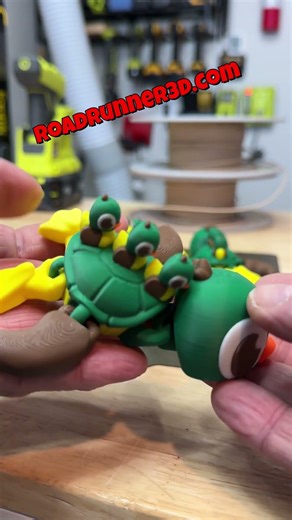 Duck Turtle with 3 Baby Ducks 🐢🦆 Cute 3D Print Wiggle