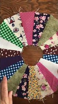 Make a beautiful tablecloth from fabric scraps