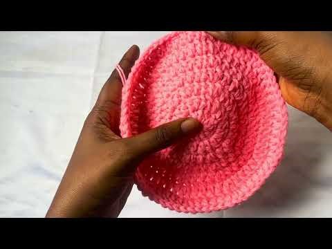 DIY Crochet Bucket Hat with Ruffles Tutorial | Crochet double layered bucket hat with bows