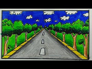 Step-by-Step Road Drawing | Easy Scenery Art for Beginners