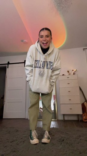 Weekend Dance Routine in Cozy Indoor Setting