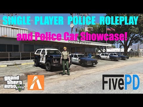 GTAV, FiveM, FivePD, Police Single Player Patrol, Police Car showcase and 5PD Callouts
