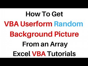 VBA Userform Random Background Picture From an Array