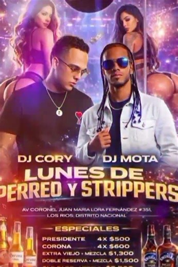 lunes de Strippers el mejor party de Santo Domingo aqui en #7gotasbar