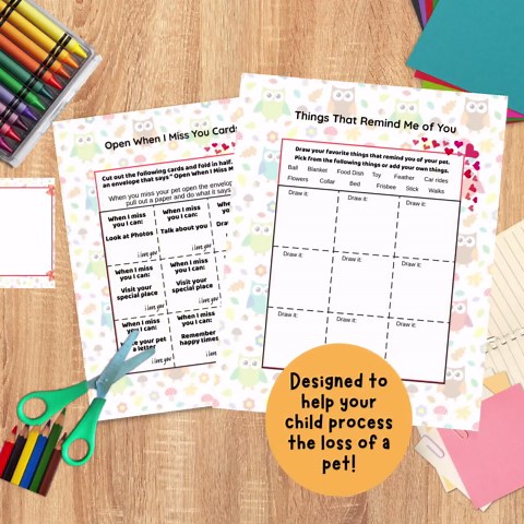 Pet Memory Box Printable for Kids 5 to 8 Years Old, Pet Loss Activity, Memorial Keepsake Kit, Make a Memory Box for Beloved Pet, - Etsy