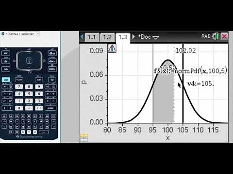 TI-Nspire CX: Normal Distribution Curve