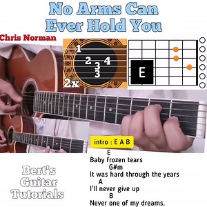 No Arms Can Ever Hold You - Chris Norman guitar chords w/ lyrics & plucking tutorial | Bert's Guitar Tutorials