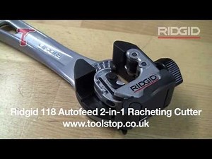 RIDGID 118 (32573) Autofeed 2-in-1 Racheting Cutter Demo