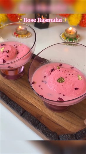 Rose Rasmalai | Delicate, Floral & Divine 😋🌹#ytshorts #RasmalaiRecipe #IndianDessert #FoodViral