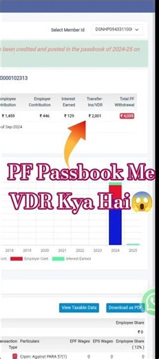 PF Passbook Me 'Transfer-In VDR' Kya Hai? | VDR Meaning in EPF (2026 Update)"