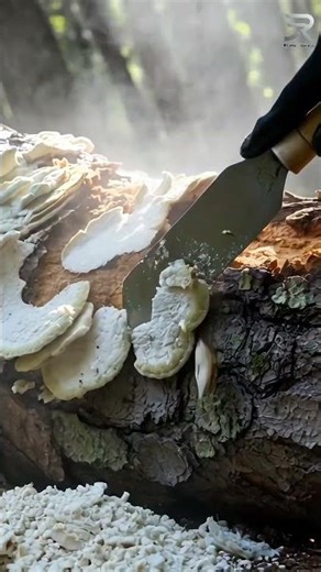 Remove the white fungus from tree asmr