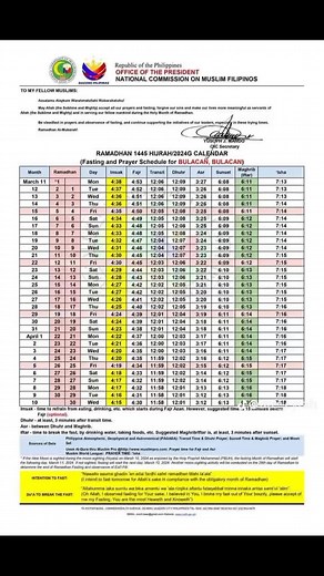 Ramadan 2024 Calendar: Fasting & Prayer Schedule Highlights