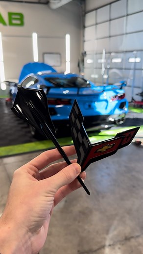 The Coat Lab, LLC | How to reset car emblems! 🚗 ♻️ This 2023 Corvette C8 came in for our full body PPF package, so we had to remove and reinstall the emblems... | Instagram