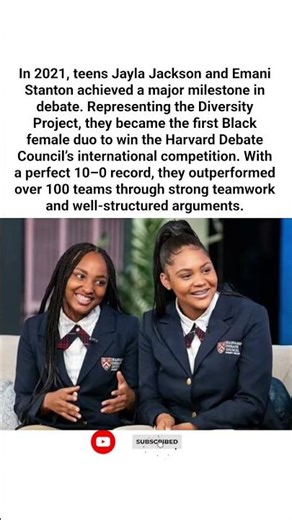 Historic Debate Win by Teen Duo