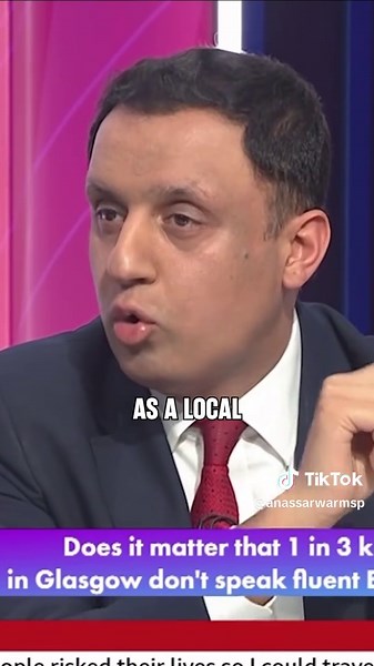 Don’t use Glasgow’s children to spread Reform’s poison. #reformuk #scottishpolitics #paisley #anassarwar #questiontime