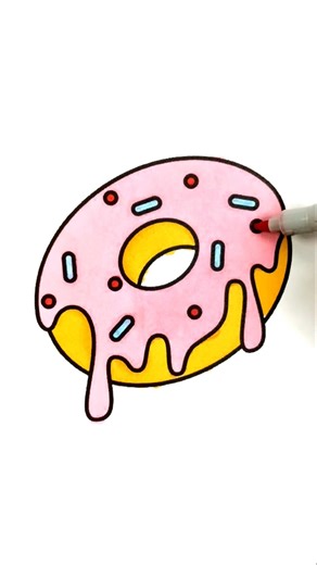 Coloring a Sweet Doughnut5 #coloring #art #diy #sweet #doughnut