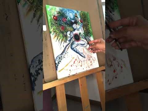 How I Painted a Goddess #artshorts #handdrawing