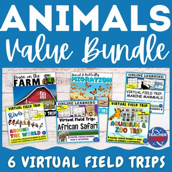Animals Virtual Field Trip BUNDLE Safari Zoo Rainforest Fun Digital Resource