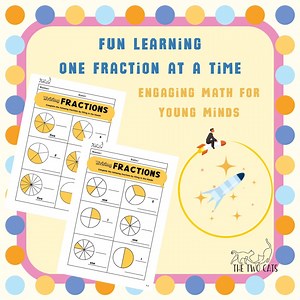 Fractions Math Worksheets for Grades 3-4 (2 PDF Downloads) | Ages 8-9 - Etsy