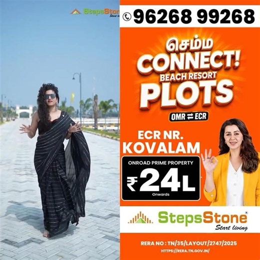 BEACH RESORT ONROAD PLOTS IN ECR - KOVALAM JUST AT ₹24L* ONWARDS