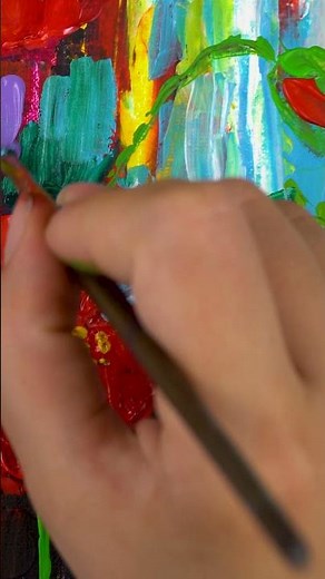 RED POPPY Acrylic Painting Georgia O'Keeffe Inspired Tutorial LIVE Beginner Blending Lesson