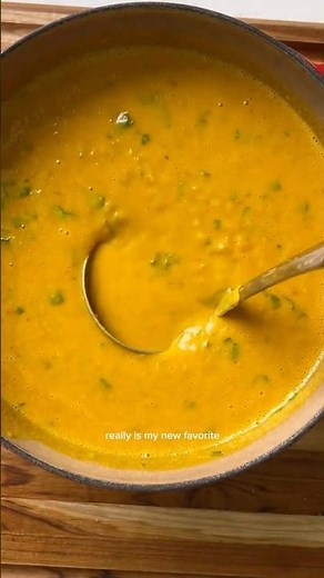 curried pumpkin red lentil soup