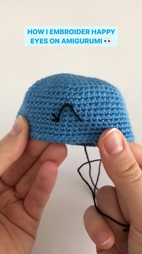 How to Embroider 'Happy Eyes' on Amigurumi | Tutorial