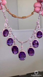 2.3K views · 167 reactions | Let yourself be enchanted by the purple reign.  Beauty, passion, detail, and carats make this Grape Amethyst necklace mesmerizingly magical.  Explore couture: https://levian.co/3Z9EtXP : The Diamond Talk #RCR2024 #jck #couture #levian #grape #amethyst #purple #diamonds #carats | LeVian | Facebook