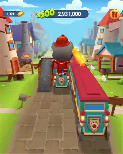 Talking Tom Gold Run Fireman Tom Runs in Medieval City Funny Race Android Gameplay #Shorts