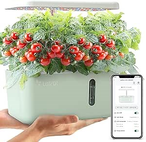 LetPot Hydroponics Grow System - Smart Indoor Garden Kit for Hydroponics Starter Beginners, Hydroponics Growing System Indoor Garden with Automatic Self-Watering and LED Grow Lights