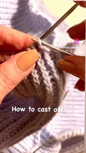 If your edges always feel too tight, try this. More techniques like this → in my Knitting Library ❤️ #castoff #bindoff #finishing #knitting #learningtoknit #knittingtips #easy #knittinglibrary #knittinghacks | Kristallikimara