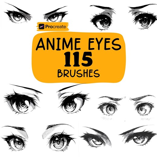 Procreate Anime Eyes Brushes, 120 Female Anime Eyes Procreate Stamps, Human, Female Eyes, Cartoon Girls Face Builder, Anime Eyes Procreate - Etsy