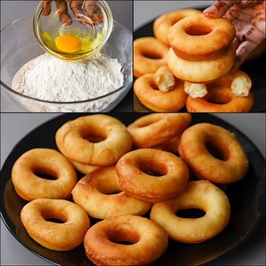 4.9M views · 25K reactions | I Combine Egg With Flour & Make This Delicious Donut Recipe | Soft & Fluffy Donut Recipe | N'Oven Foods | Facebook