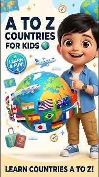 A to Z Countries for Kids 🌍 | Learn Country Names A to Z | Countries of the World | #country #shorts