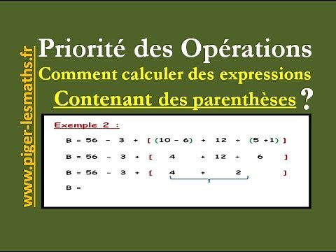 Comment Calculer des expressions contenant les parenthèses | Piger-lemsaths