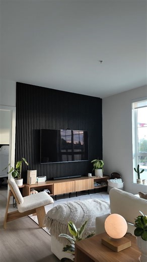 Adding some contrast to my living room 👌 So the makeover has started and to begin I've added some wall panels to give some contrast over the rest of the space. I'm still planning on adding some lights. Any suggestions? Have a nice day! #CozyHome #livingroom #setup #cozy #homedecor #homedesign #hometour #chillvibes #homeoffice #homeimprovement #HomeTheater #homeentertainment #gaming #tech #TechSetup #hometech | Bam's Tech Zone