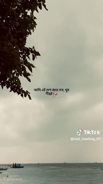 আমি এই দেশ ছেড়ে দেব, খুব শীঘ্রই !❤️‍🩹😅#foryou #foryoupage #emotional #fypシ #sad #sad_loading_01 #unfreezemyacount @TikTok Bangladesh @TikTok