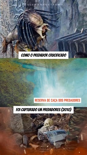Além da Nostromo on Instagram: "Produzido exclusivamente para o lançamento em DVD e Blu-ray de Predadores, esse curta animado em estilo motion comic revela como o Predador Crucificado foi capturado pelos Super Predadores na reserva de caça. O Predador Crucificado, também chamado de Predador Clássico, era um caçador experiente do mesmo clã do Jungle Hunter do primeiro filme Predator. Sua origem antes desse momento não foi revelada, mas ele já era reconhecido como um guerreiro habilidoso e honrado