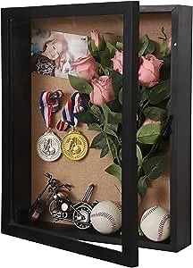 16x20 Shadow Box Frame Black, Extra Large Shadow Boxes Display Cases with Front Opening Hinged Door for Keepsake Bridal Wedding Bouquet Flowers Baseball Memorabilia Poster Antique Jersey Pet Memorial