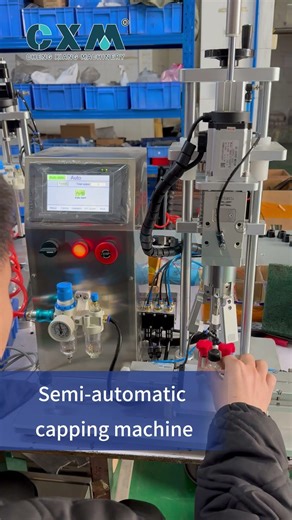 Semi Automatic Capping Machine in Action
