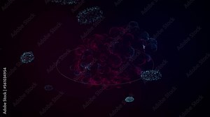 Smallpox Pathogen Microbe Scanned By Innovative Medical Analysis Program. Pathogen Cells Microbiology Analysis. Future Medical Research Of Pathogen. Medical Analysis For Disease Treatment Research