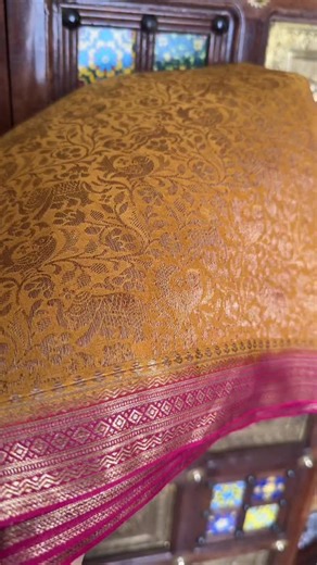 SaadgeeNilay on Instagram: "exclusive…Pure Mysore Brocade Crepe Silk Saree With Zari Weave ..Mysore crepe silk is a type of silk fabric known for its softness, durability, and elegant drape. It originates from Mysore, India, and is prized for its high quality. The fabric is woven in a specific crepe weave, which gives it a slightly wrinkled texture and a luxurious appearance. Mysore crepe silk is often used in traditional Indian garments such as sarees and salwar kameez, as well as in modern fas