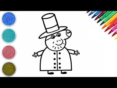 Cute Daddy Pig Drawing For Kids Easy Peppa Pig Drawing for Kids