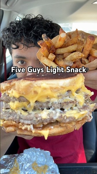 Five Guys Grilled Cheese Burger🍔🍟