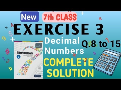 Oxford Mathematics Exercise 3 || New Countdown 7 || unit 3 || Oxford Mathematics