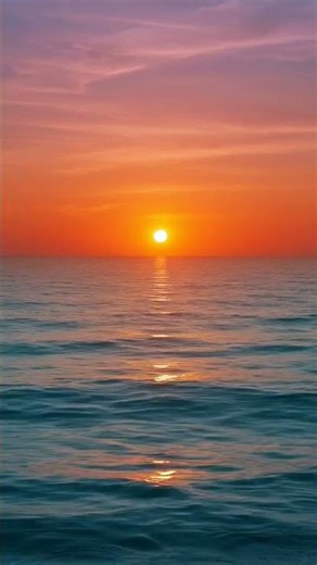 Beautiful Ocean Sunset 🌅 Relaxing Waves & Calm Sea | 4K Nature Video